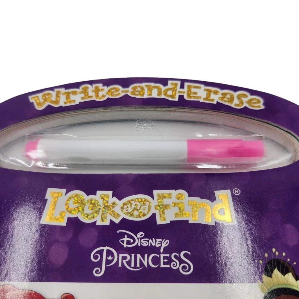 Disney Princess Write-and-Erase Look &‎ Find Wipe Clean Learning Board 20 Pages - Picture 2 of 14